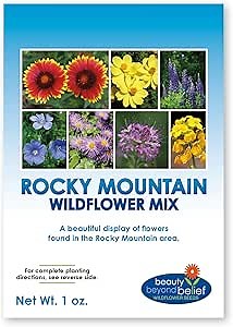 Rocky Mountain Wildflower Seed Mix 1oz - Premium Wildflower Seed Mix for Mountain Elevations 1oz