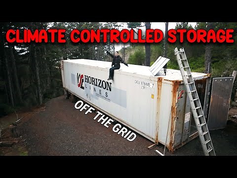 HOW TO CLIMATE CONTROL SHIPPING CONTAINER STORAGE (& workshop) OFF THE GRID #diy #container #storage