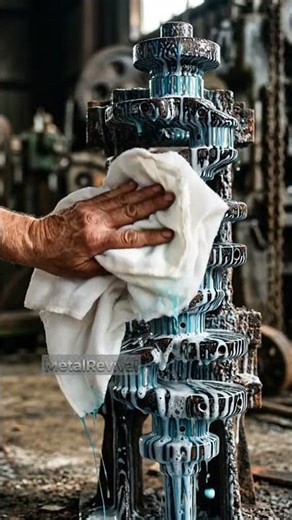 “97-Year Rust Destroyed 😳 | Most Satisfying Crankshaft Restoration 🔥 #shorts”