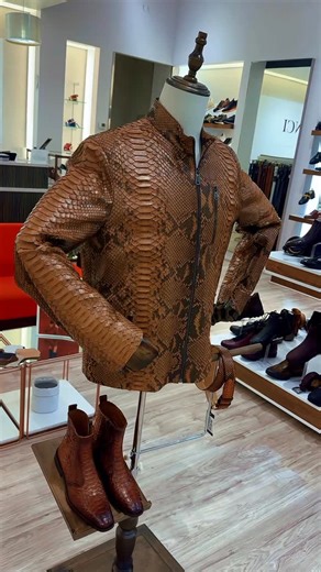 🐍 The Boss Collection — python leather jacket, belt & loafer. Handcrafted luxury you won’t find anywhere else. Step into power. Only at Vinci Leather. ⚡ | VINCI Leather