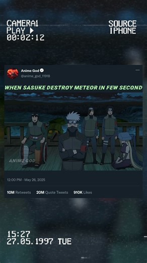 When Sasuke Destroy Meteor In Few Second #naruto #anime #shorts #short #narutoshippuden #sasuke