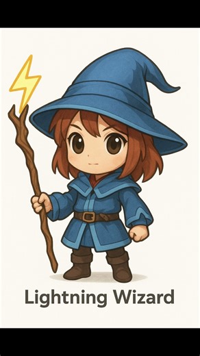Are you energetic and bold like a Lightning Wizard? #shorts #chibiart #personality #wizard