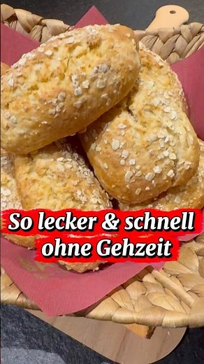 Joghurtbrötchen ohne Hefe￼ in 30 Min auf dem Tisch🥯Die kann jeder ganz einfach backen #brötchen
