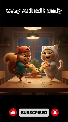Chippy & Momo Pizza Dance 🍕 | Ning Ning Ning Meme Song 🎶😂