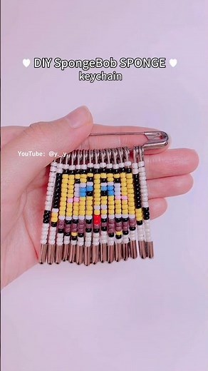 DIY Spongebob Keychain 😊 EASY Craft #DIY #shorts