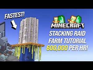 Minecraft Stacking Raid Farm Castle Tutorial [Aesthetic] [Java] [1440p HD]