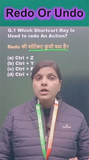 Redo Ka Shortcut Key Kya Hai? 😱 99% Log Galat Jaante Hain!|#shortsfeed |#ccc |#computerknowledge