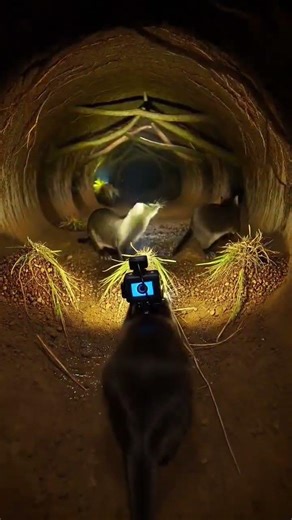 POV: A Tiny Camera Inside a Hidden Vole Burrow🐀 #MousePOV #Vole #AnimalPOV #UndergroundLife