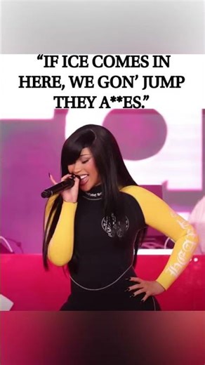 Cardi B warns ICE during tour opener: “If ICE comes in here, we gon’ jump they a**es” #shorts