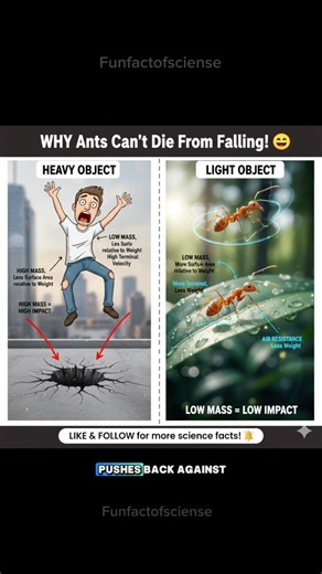 🤯 WHY Ants Can't Die From Falling! #learning #story #facts #science