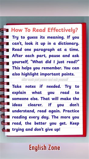 How to read effectively? 📖🗣 #reading #learnenglish #englishtips | English Zone