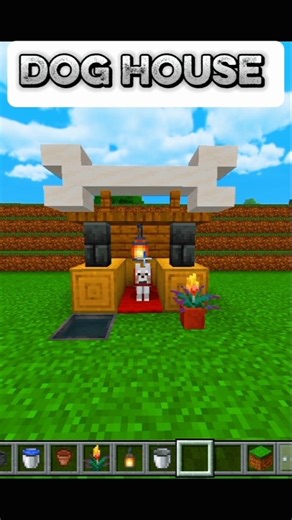 Minecraft Dog House!#minecraft #shorts