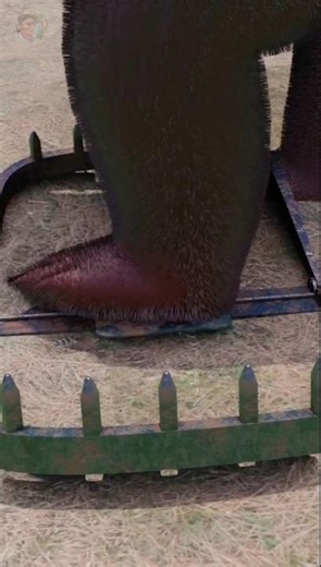 Jaise hi bhalu is per rakhta Hai fanda bhalu ko fansa leta hai 😱