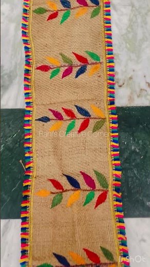 DIY table runner from waste jute cloth 💯✌️👍