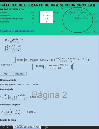 CALCULATION OF THE NORMAL DEPTH OF A CIRCULAR SECTION