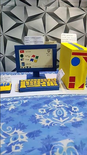 how to make computer model from cardboard #computer model #mini computer