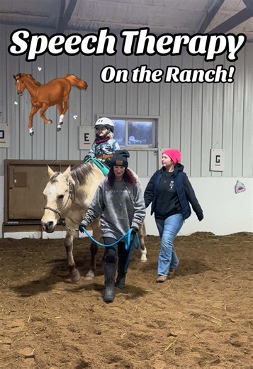 Speech Therapy Looks a Little Different Here 🐴 ✨ This is called Hippotherapy, which can only be provided by a licensed therapist. 📚 Hippotherapy has been proven to help with speech clarity and intelligibility! 💬 Check Out our Website to Learn More: https://naturesedgetherapycenter.org #SpeechTherapy #Speech #Therapy #Hippotherapy #Horses