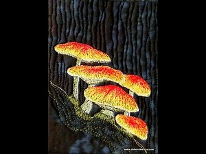 Thread Sketching in Action No 59 - Fluoro Fungi