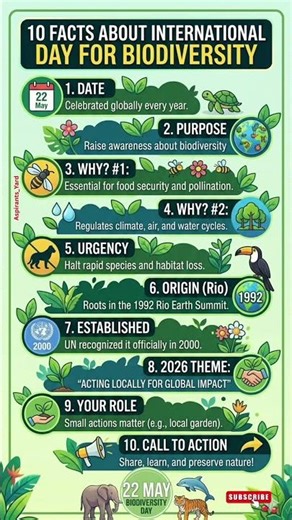 International day for biodiversity 🌵🦋 |World Biodiversity Day | 10 lines on world biodiversity day