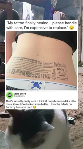 That barcode tattoo looks cool.