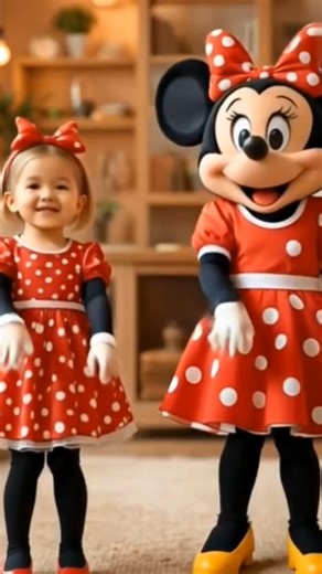 Cute Girl Dancing with Minnie Mouse🐭💃 | Viral Short | Tranding Song #shortsfeed #shorts #minniemouse