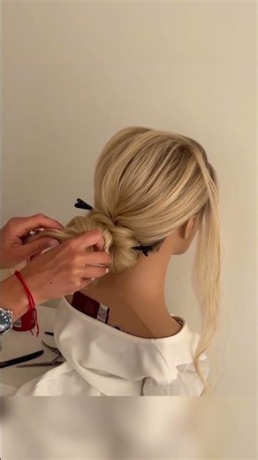 Classic Bun With Modern Twist #hairtutorial #updo