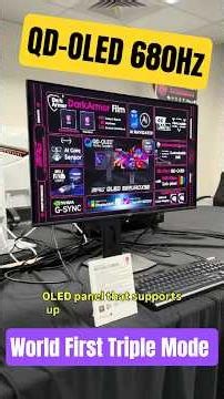 The World’s First Triple-Mode QD-OLED Monitor #MSI #MPG322URDX36 #QDOLED #4K360Hz #680Hz