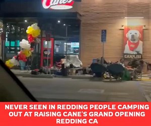 HAVE YOU EVER SEEN THIS IN REDDING BEFORE? Raising Cane's Redding CA | People Camping Out For Raising Cane's Grand Opening | Never Seen This In Redding 🗣️Shout-out to Alyson Raymond for sending this video footage! Camping Out for 👇 Win Cane's For A Year 20 Winners | Raising Cane's | Grand Opening | Thursday Dec 4 | 1470 Friendly Rd, Redding, CA 96003 📢 Raising Cane’s Grand Opening in Redding! 🍗🎉 Happening Thursday, December 4th at 9:00 AM (Show up early for a chance Cane's for a year)👇 Red