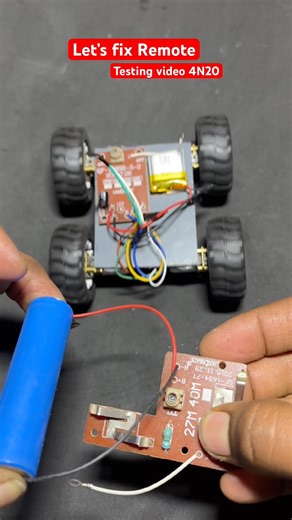 Making Remote control car with 27M Transmitter Receiver 🔋#shortvideo #rccar #gearmotor #dcmotor