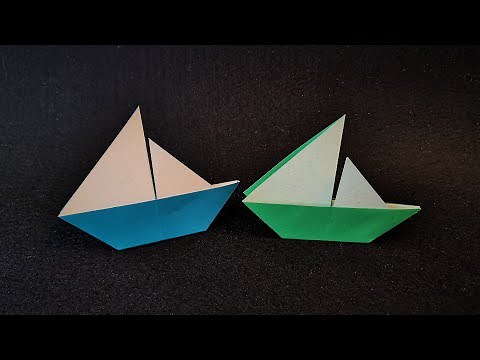 Origami Segelboot falten mit Papier - Segelboot basteln - DIY