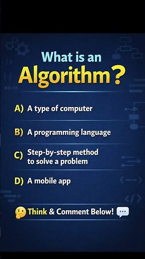What is an Algorithm? 🤔 | Programming MCQ #1 | Beginners