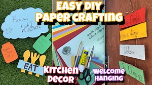 23K views · 303 reactions | Crafting & DIY ✂️ || Door welcome hanging ✨ Kitchen Decorations with paper ️ | Sheikh Rezwana Raisa | Facebook
