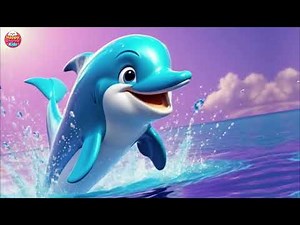🐬 Dolphin Jumps in the Sea – 3D Animated Nursery Rhyme for Kids | Ocean Animal Song