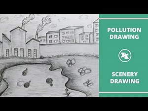 How to draw scenery of Environmental Pollution Step by step(easy to draw)