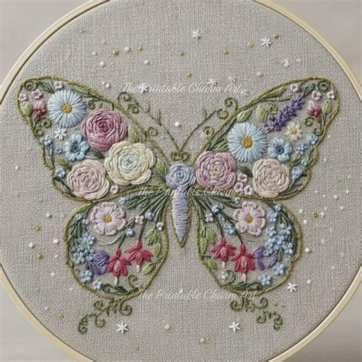 Butterfly Hand Embroidery Pattern – Floral Beginner Design (PDF Download) - Etsy