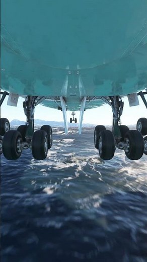 Boeing 747 successfully go around take off in the sea #msfs2020 #boeing747 #aviation #planespotting