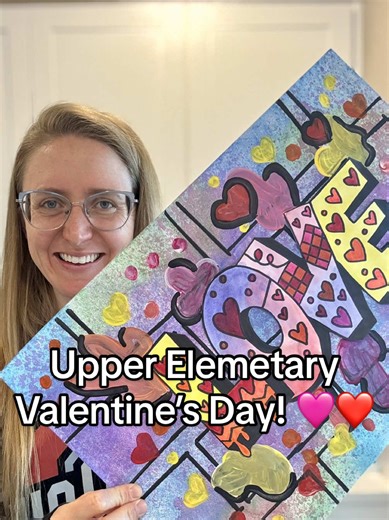 Valentine's Day Art Project for Upper Elementary Students