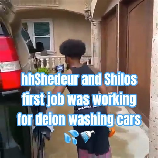 Shedeur and Shilos 1st job working for Deion washing cars