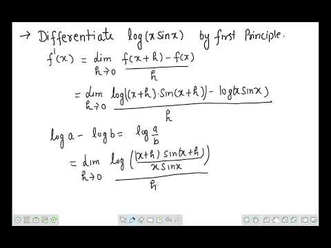 Differentiate log(xsinx) by the first principle.