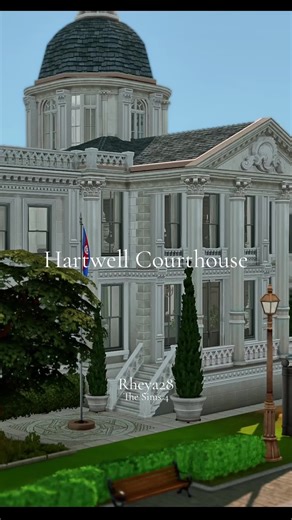 Hartwell Courthouse Build in The Sims 4
