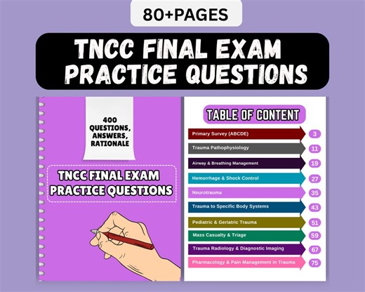 TNCC Final Exam Test Open Book 2025 Updated - Etsy