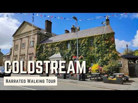 COLDSTREAM, Scottish Borders | 4K Narrated Walking Tour | Let's Walk 2024