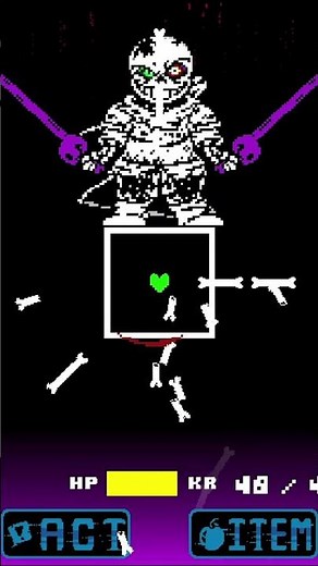 Dusttrust phase 1 by FDY - Green Soul attack (NO HIT) #undertalefangame #dusttrust #sans #shorts