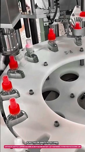 Automatic Bottle Capping Machine 40 Bottles Min Rotary Cap Tightening System for Packaging Line