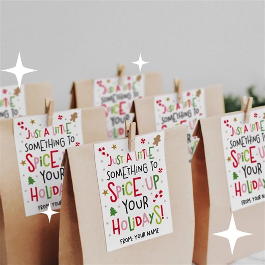 Christmas Gift Tags, Spice up Your Holidays Printable, Spicy Treat Bag Labels, Digital Download - Etsy