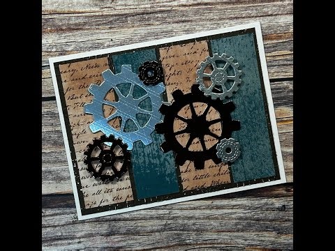 Gears & Textures Spinning Card | Handmade Card