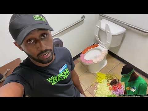 Video: Disturbing moment Subway worker walks on food before trashing store