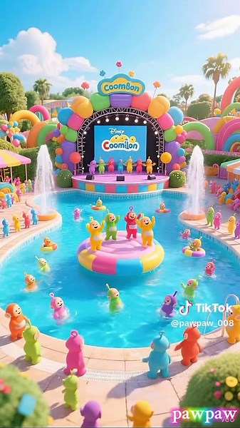 Teletubbies Menari Lucu di Waterpark 🌈💦 | Dance Ceria Bikin Ketawa! 😆 Lihat deh, Teletubbies lagi ngedance seru banget di kolam air mancur warna-warni! 😍 Gerakannya lincah kayak K-pop tapi tetap lucu dan ceria khas Teletubbies 💃💦 Suasananya rame, penuh warna, bikin happy banget nontonnya 🌈✨ #fypindonesia #TeletubbiesLucu #videolucu #laguanak #jogetlucu