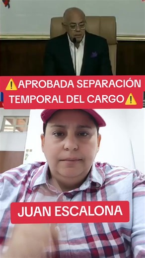 Separación Temporal del Diputado Juan Francisco Escalona